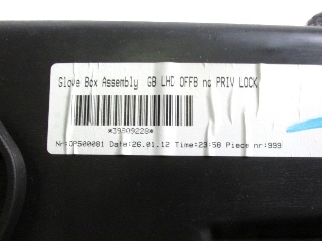 39809228 CASSETTO PORTAOGGETTI CRUSCOTTO VOLVO XC60 2.0 120KW 5P D 6M (2012) RICAMBIO USATO 