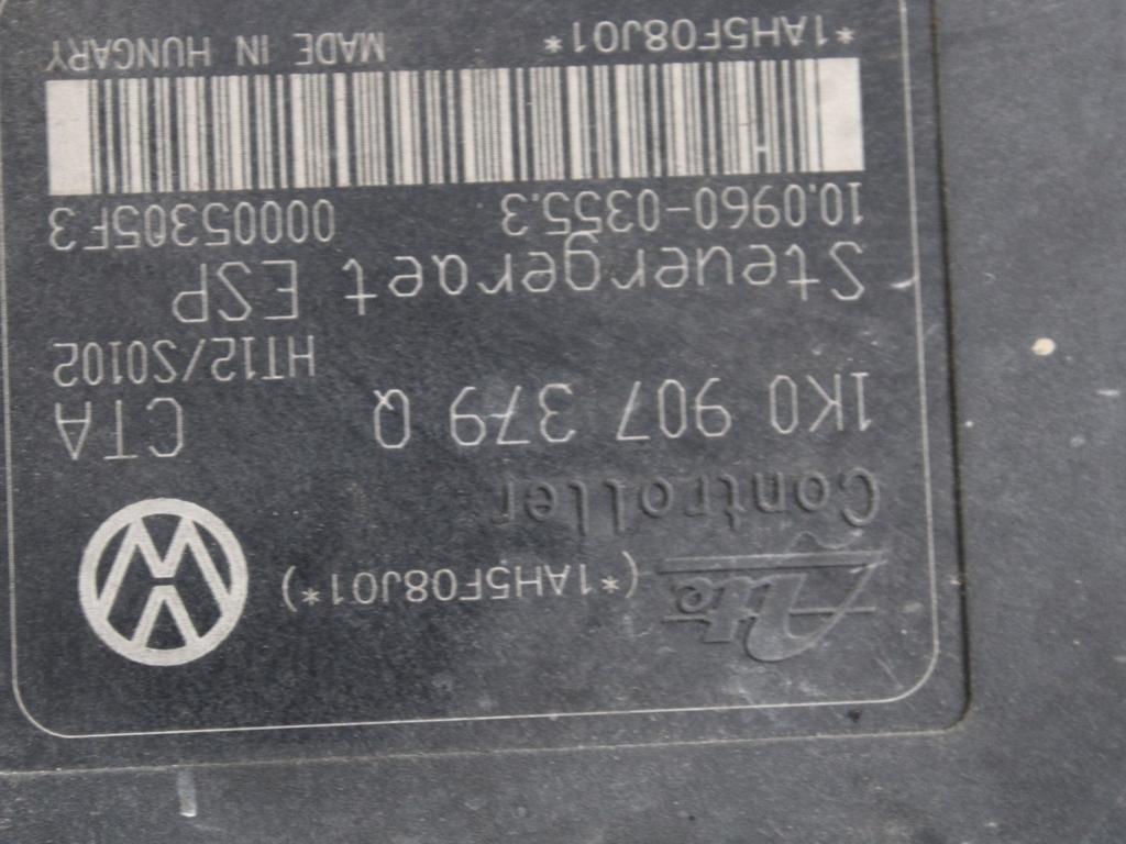 1K0614517M CENTRALINA POMPA AGGREGATO ABS AUDI A3 1.9 D 77KW 5M 3P (2005) RICAMBIO USATO 10.0206-0180.4 1K0907379Q 10.0960-0355.3