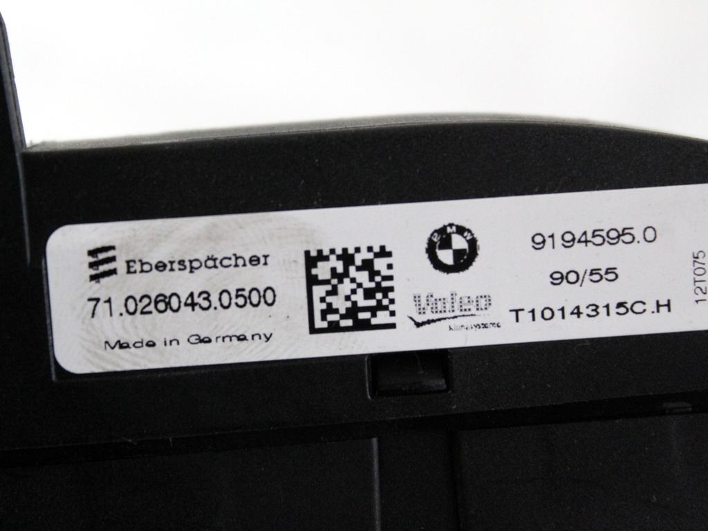 9194595 RADIATORE RISCALDAMENTO ELETTRICO BMW X1 E84 18D 2.0 D 105KW 6M 5P (2012) RICAMBIO USATO 