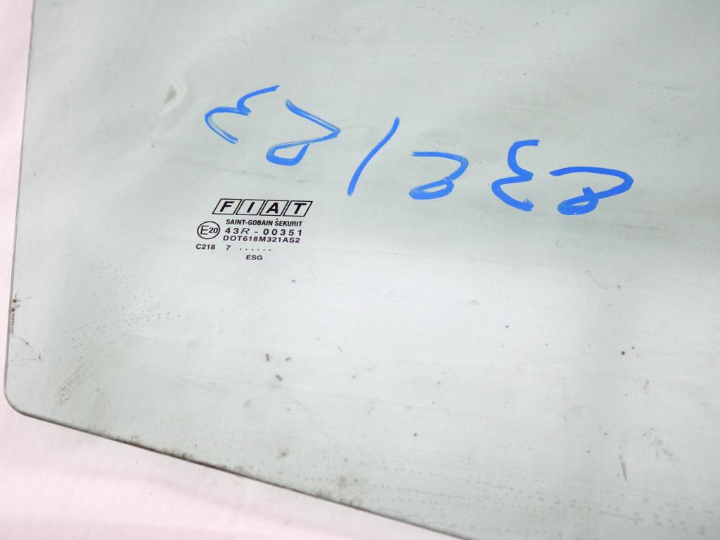 51770093 VETRO SCENDENTE PORTA ANTERIORE DESTRA FIAT PANDA 1.2 M 44KW 5M 5P (2007) RICAMBIO USATO