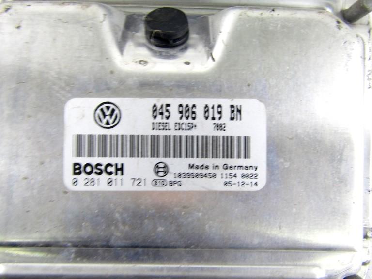 045906019BN KIT ACCENSIONE AVVIAMENTO VOLKSWAGEN FOX 1.4 D 51KW 5M 3P (2007) RICAMBIO USATO CON CENTRALINA MOTORE, BLOCCHETTI ACCENSIONE APERTURA CON DOPPIA CHIAVE, QUADRO STRUMENTI 6Q1937049D 4B0905851N 5Z0920820Q