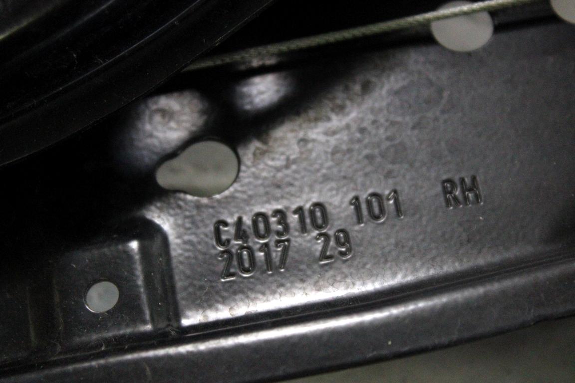 GX6327000AE MOTORINO MECCANISMO ALZA-VETRO ALZA-CRISTALLO PORTA POSTERIORE DESTRA JAGUAR XF 2.0 D 4X4 132KW AUT 4P (2017) RICAMBIO USATO