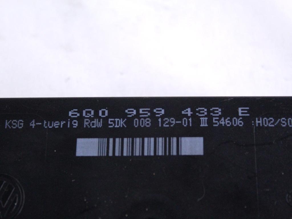 6Q0959433E CENTRALINA COMFORT SKODA FABIA 1.4 D 59KW 5M 5P (2007) RICAMBIO USATO