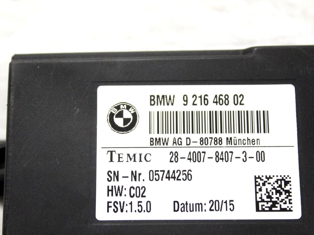 9216468 CENTRALINA MODULO SEDILE BMW X3 F25 RHD 2.0 D 4X4 140KW AUT 5P (2015) RICAMBIO USATO